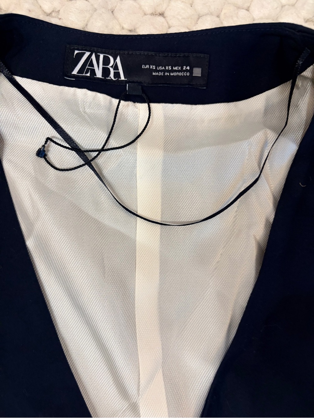 ZARA Navy Blue XS Vest - Picture 2 of 4